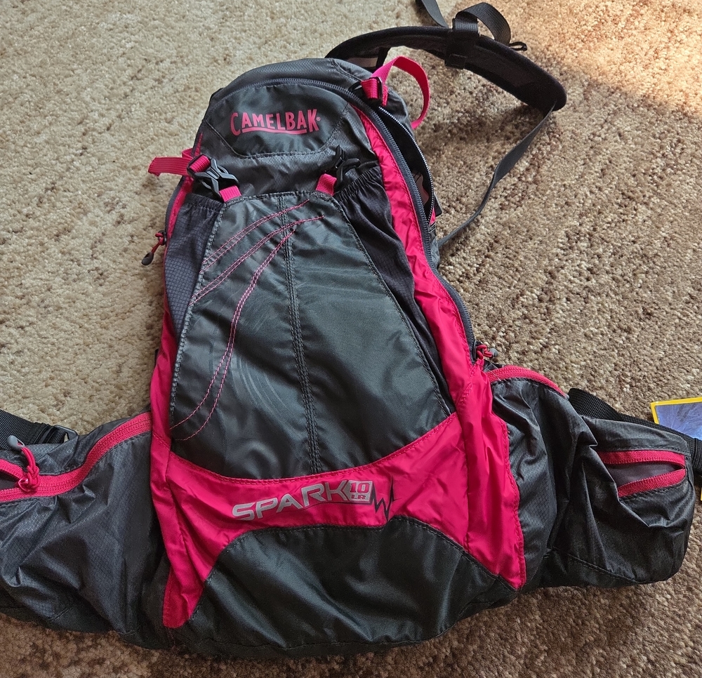 CamelBak Spark 10 Hydration Pack in Black and Pink With Bladder